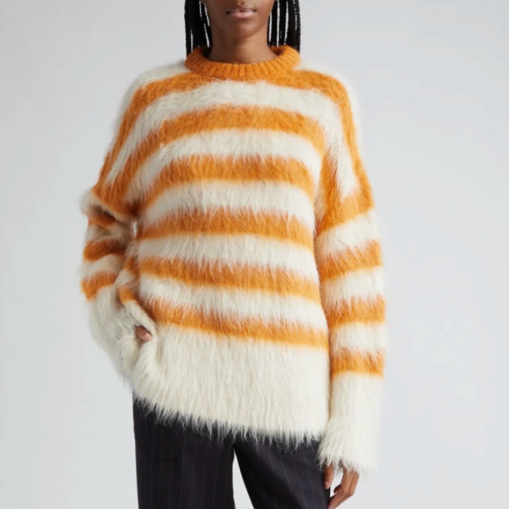 Monse Stripe Alpaca & Merino Wool Blend Sweater M